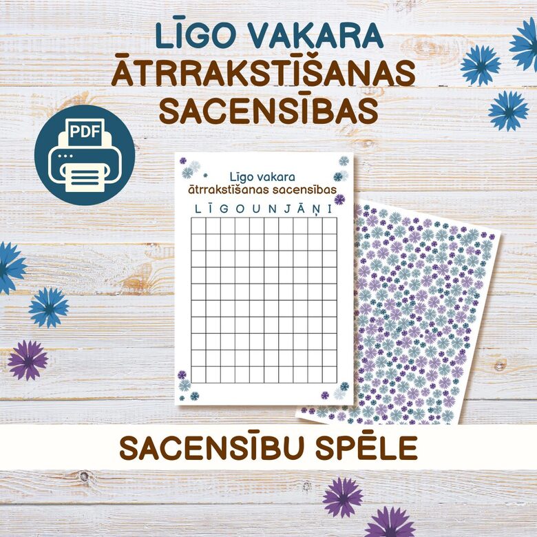 SPĒLE "LĪGO VAKARA ĀTRRAKSTĪŠANAS SACENSĪBAS"